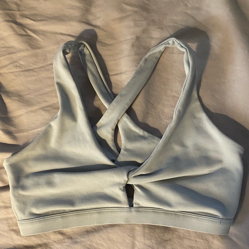 Fabletics Grey Sports Bra. Medium